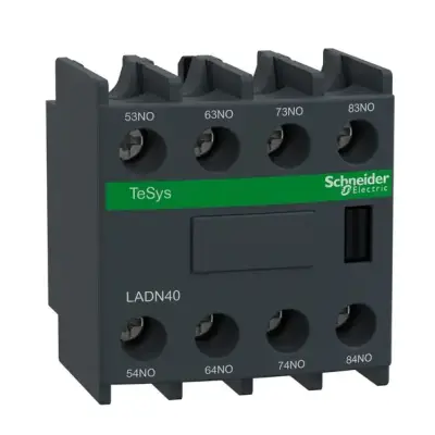 Schneider Electric - LADN40 - TeSys D - yardımcı kontak bloğu - 4 NA - vida kelepçesi terminalleri - 1