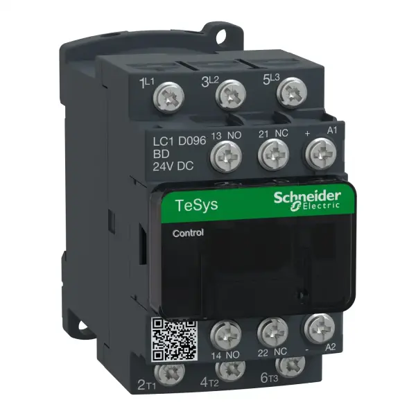 Schneider Electric - LC1D096BD - TeSys D kontaktör - 3P(3 NA) - AC-3 - <= 440 V 9 A - 24 V DC bobin - 1
