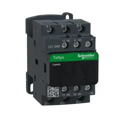 Schneider Electric - LC1D09F7 - TeSys D kontaktör - 3P(3 NA) - AC-3 - <= 440 V 9 A - 110 V AC bobin - 1