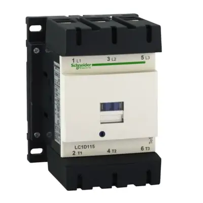 Schneider Electric - LC1D115F7 - TeSys D kontaktör - 3P(3 NA) - AC-3 - <= 440 V 115 A - 110 V AC bobin - 1