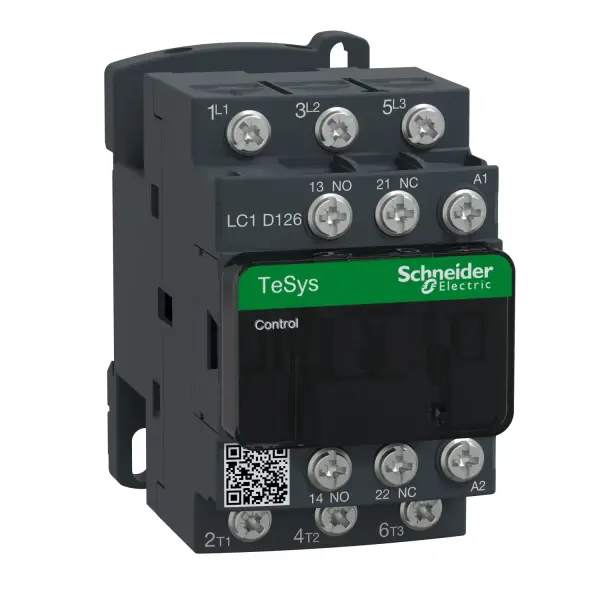Schneider Electric - LC1D126F7 - TeSys D kontaktör - 3P(3 NA) - AC-3 - <= 440 V 12 A - 110 V AC bobin - 1