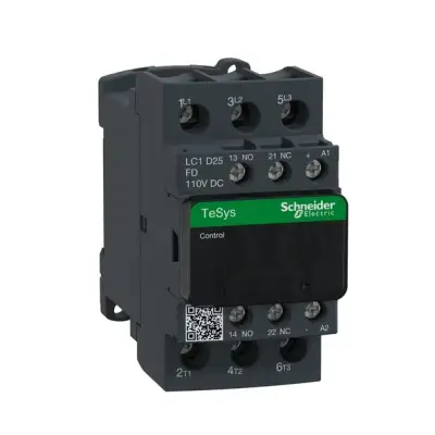 Schneider Electric - LC1D25FD - TeSys D kontaktör - 3P(3 NA) - AC-3 - <= 440 V 25 A - 110 V DC bobin - 1