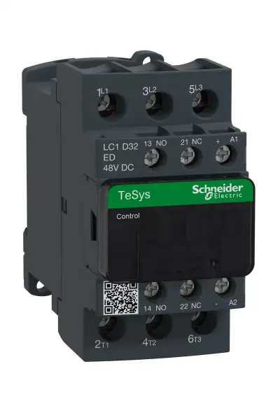 Schneider Electric - LC1D32ED - TeSys D kontaktör - 3P(3 NA) - AC - 3 - <= 440 V 32 A - 48 V DC bobin - 1