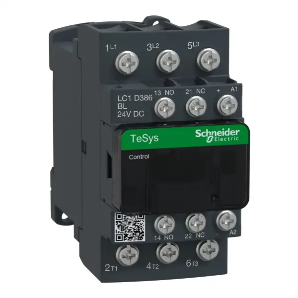 Schneider Electric - LC1D386BL - TeSys D kontaktör - 3P(3 NA) - AC-3 - <= 440 V 38 A - 24 V DC bobin - 1