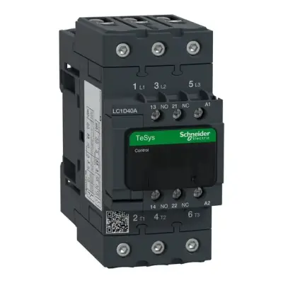 Schneider Electric - LC1D40AB7 - TeSys D kontaktör - 3P(3 NA) - AC-3 - <= 440 V 40 A - 24 V AC 50/60 Hz bobin - 1