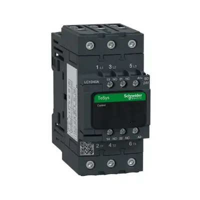 Schneider Electric - LC1D40ABD - TeSys D kontaktör - 3P(3 NA) - AC-3 - <= 440 V 40 A - 24 V DC standart bobin - 1