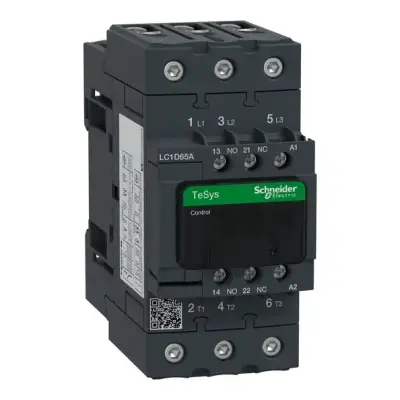 Schneider Electric - LC1D65AB7 - TeSys D kontaktör - 3P(3 NA) - AC-3 - <= 440 V 65 A - 24 V AC 50/60 Hz bobin - 1