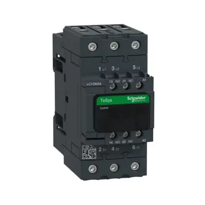 Schneider Electric - LC1D65AM7 - TeSys D kontaktör - 3P(3 NA) - AC-3 - <= 440 V 65 A - 220 V AC 50/60 Hz bobin - 1