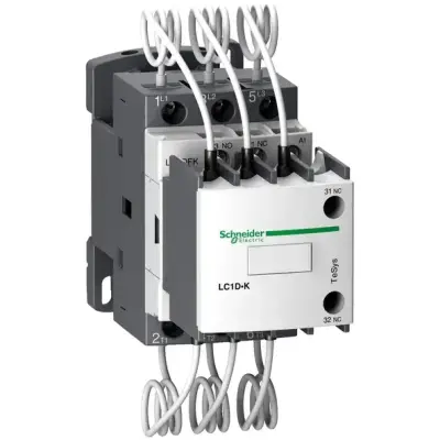 Schneider Electric - LC1DFKM7 - Kompanzasyon kontaktörü, TeSys D, 12.5 kVAR at 400 V/50 Hz, bobin 220 V AC 50/60 Hz - 1
