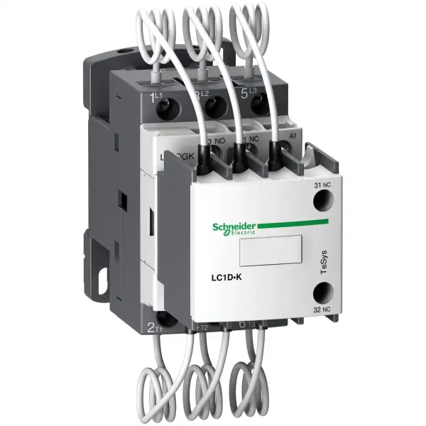 Schneider Electric - LC1DGKP7 - Kapasitör kontaktörü, TeSys Deca, 16,7kVAR 400V/50Hz, 230V AC bobin - 1