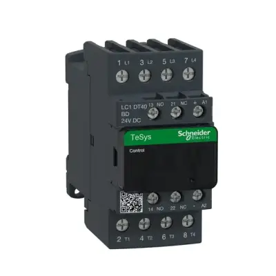 Schneider Electric - LC1DT40BD - TeSys D kontaktör - 4P(4 NA) - AC-1 - <= 440 V 40 A - 24 V DC bobin - 1