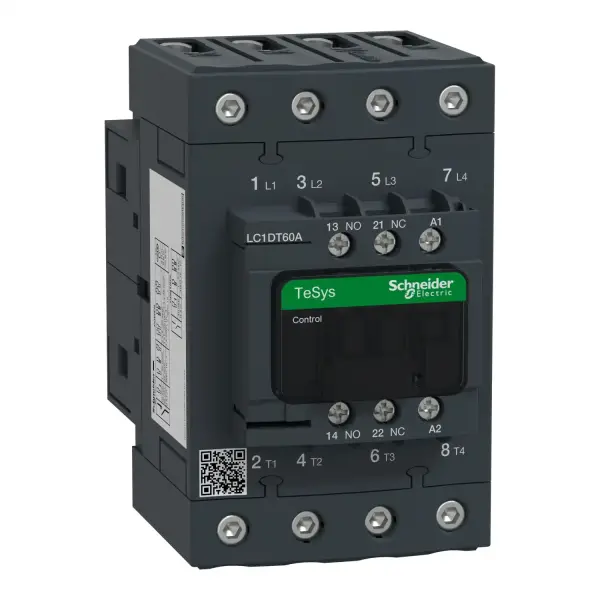 Schneider Electric - LC1DT60AE7 - TeSys D kontaktör - 4P(4 NA) - AC-1 - <= 440 V 60 A - 48 V AC 50/60 Hz bobin - 1