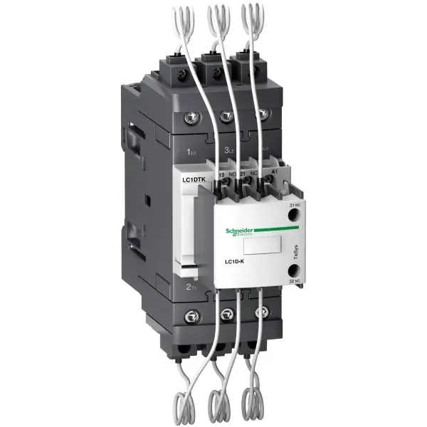 Schneider Electric - LC1DTKP7 - Kapasitör kontaktörü, TeSys Deca, 40kVAR 400V/50Hz, 230V AC bobin - 1