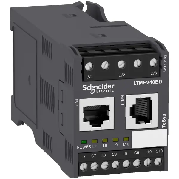 Schneider Electric - LTMEV40BD - Motor Yönetimi, TeSys T, motor kontrolörü, genişletme modülü, 4 inputs, for LTMR kontrolör, 24 VDC - 1