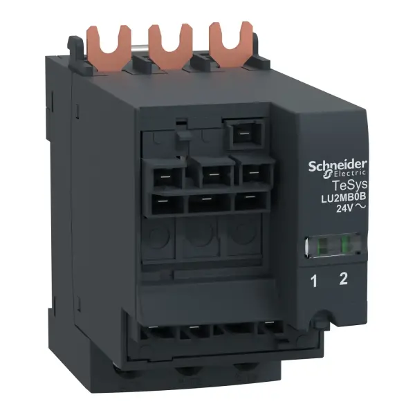 Schneider Electric - LU2MB0B - değiştirici blok LU2M - 32 A - 24 V AC 50...60 Hz - doğrudan montaj - 1