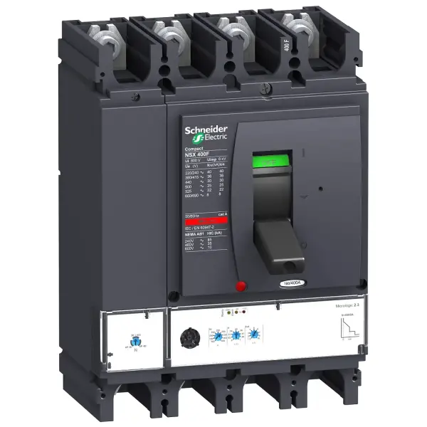 Schneider Electric - LV432696 - devre kesici Compact NSX400H - Micrologic 2.3 - 400 A - 4 kutup 4d - 1