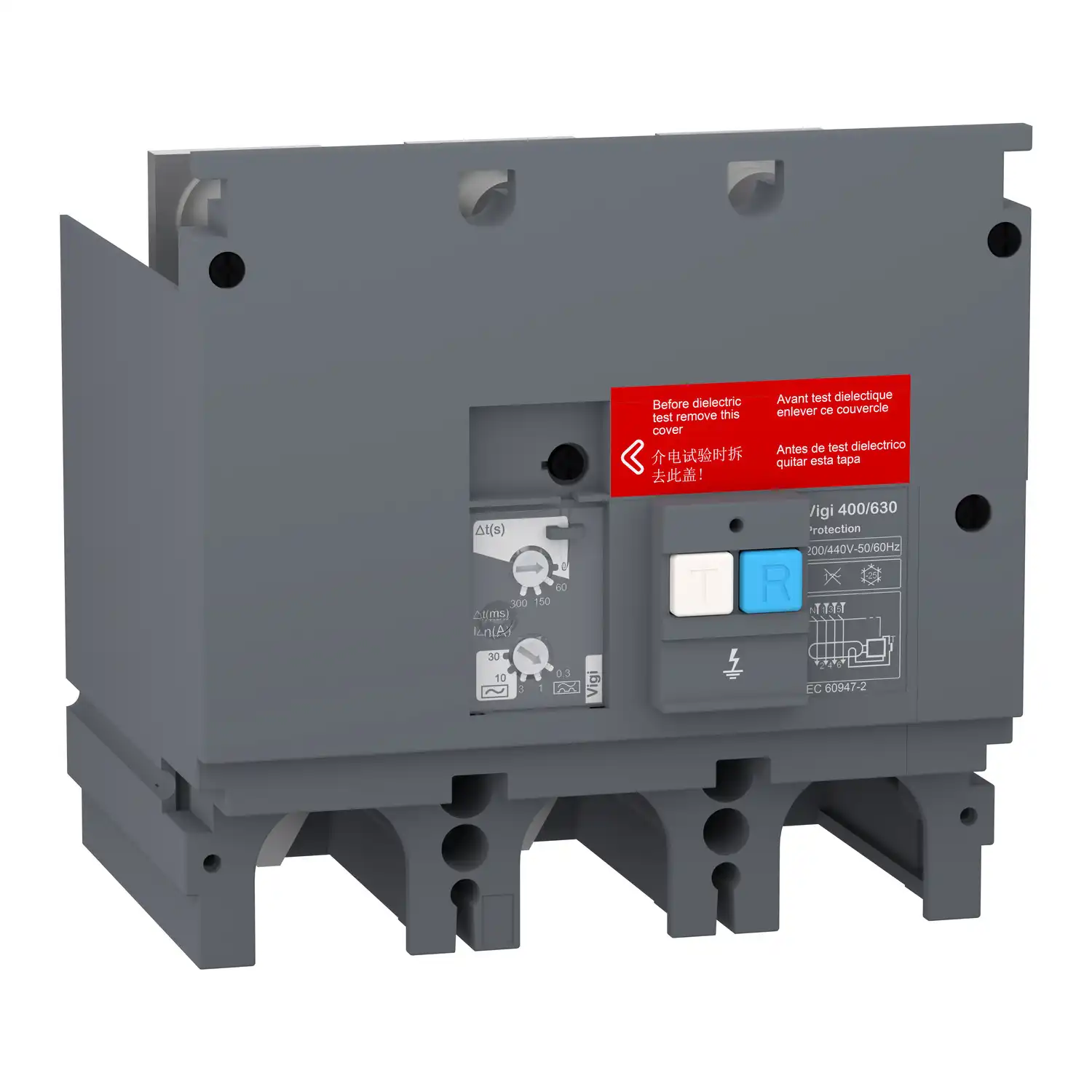 Schneider Electric - LV532464 - Toprak kaçağı ek koruma modülü, EasyPact CVS 400/630, 200 VAC ila 440 VAC, 30 mA ila 30 A, 3 kutuplu - 1