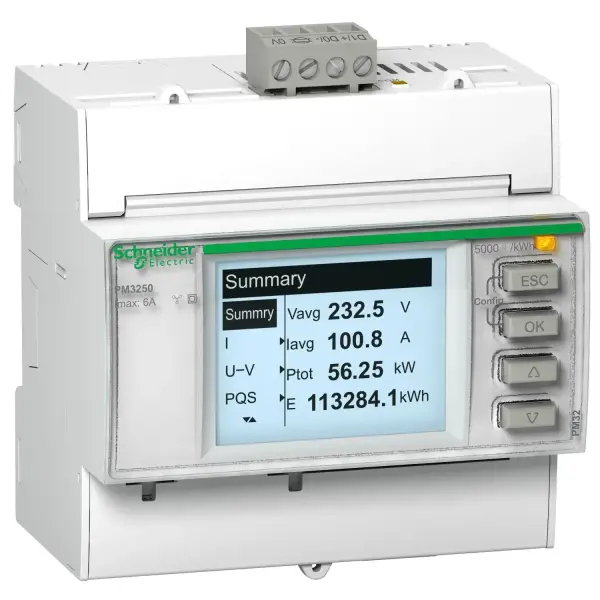 Schneider Electric - METSEPM3255 - PM3255 güç ölçer - 2 dijital G - 2 dijital Ç - RS485 - 1