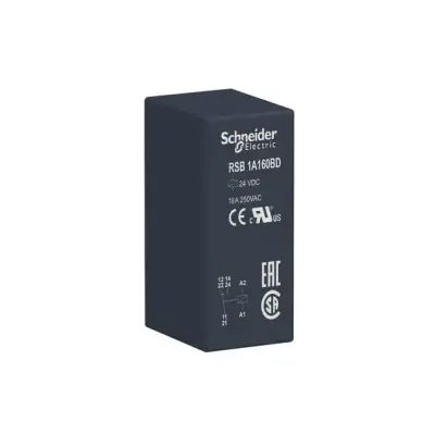 Schneider Electric - RSB1A160BD - arayüz takılabilir röle - Zelio RSB - 1 K/A - 24 V DC - 16 A - 1