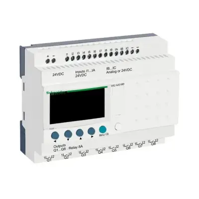Schneider Electric - SR2A201BD - kompakt akıllı röle Zelio Logic - 20 G Ç - 24 V DC - saat yok - ekran - 1