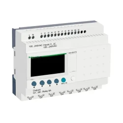  SR2B201FU - kompakt akıllı röle Zelio Logic - 20 G Ç - 100..240 V AC - saat - ekran - 1