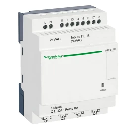 SR2E121B - Kompakt akıllı röle, Zelio Logic, 12 I/O, 24 V AC, saat, ekran yok - 1