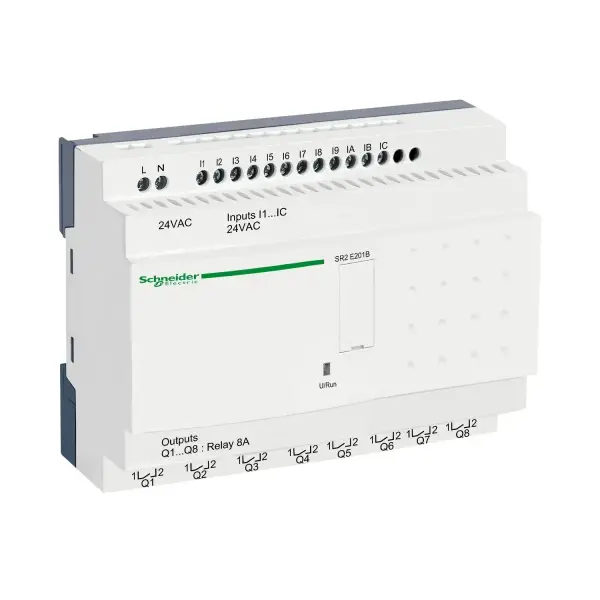 Schneider Electric - SR2E201B - kompakt akıllı röle Zelio Logic - 20 G Ç - 24 V AC - saat - ekran yok - 1