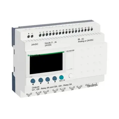 Schneider Electric - SR3B261BD - modüler akıllı röle Zelio Logic - 26 G Ç - 24 V DC - saat - ekran - 1