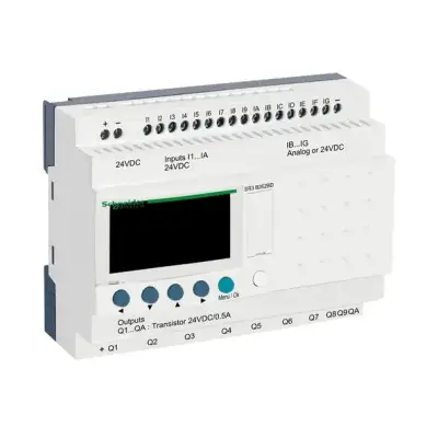 Schneider Electric - SR3B262BD - modüler akıllı röle Zelio Logic - 26 G Ç - 24 V DC - saat - ekran - 1