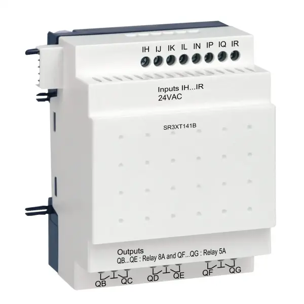 Schneider Electric - SR3XT141B - Ayrı I/O genişletme modülü, Zelio Logic, 14 I/O, 24 V AC - 1