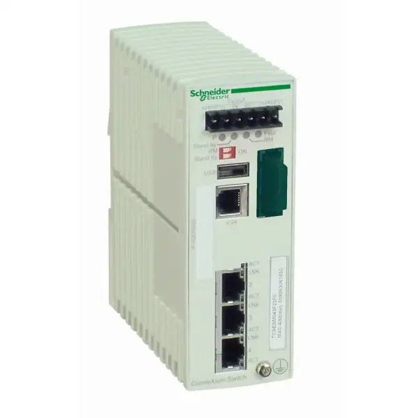 Schneider Electric - TCSESM043F1CU0 - Ethernet TCP/IP yönetilebilir switch - ConneXium - 3TX/1FX - çoklu mod - 1