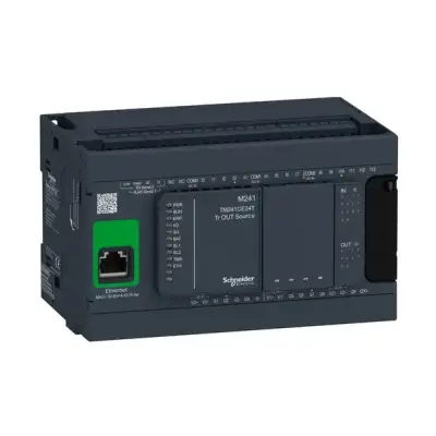 Schneider Electric - TM241CE24T - M241 kontrolör 24 GÇ transistör PNP Ethernet - 1