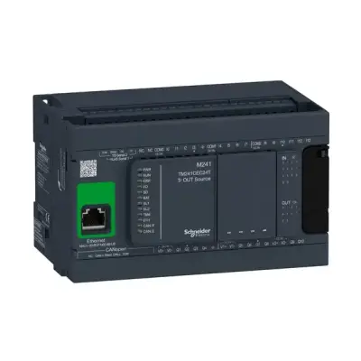 Schneider Electric - TM241CEC24T - M241 kontrolör 24 GÇ transistör PNP Ethernet CAN master - 1