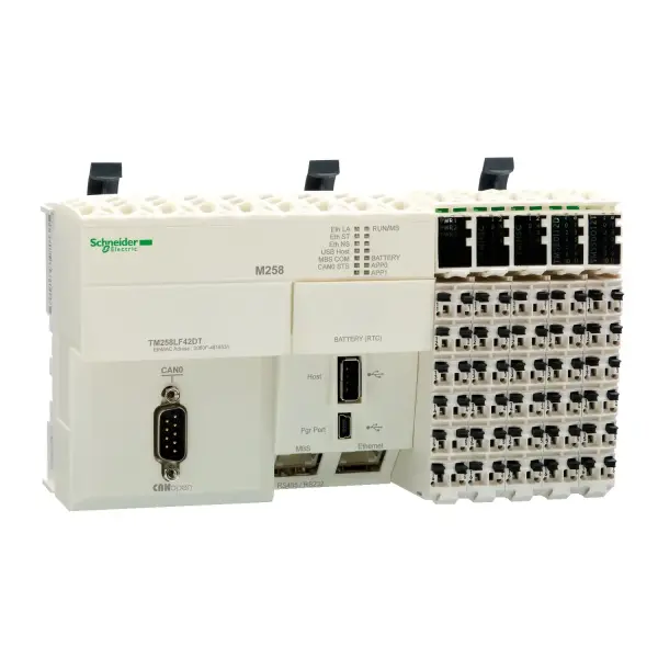 Schneider Electric - TM258LF42DT - Mantık kontrolörü, Modicon M258, kompakt taban 42 I/O, 24 V DC, CANopen - 1