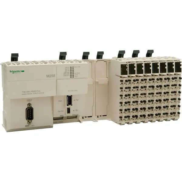 Schneider Electric - TM258LF66DT4L - Mantık kontrolörü, Modicon M258, kompakt taban 66 + 4 I/O, 24 V DC - 1