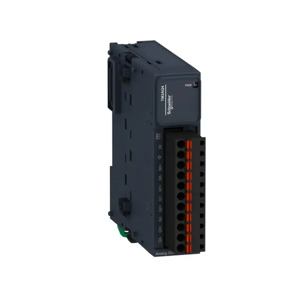 Schneider Electric - TM3AQ4G - Analog çıkış modülü, Modicon TM3, 4 çıkış (yaylı) 24 VDC - 1