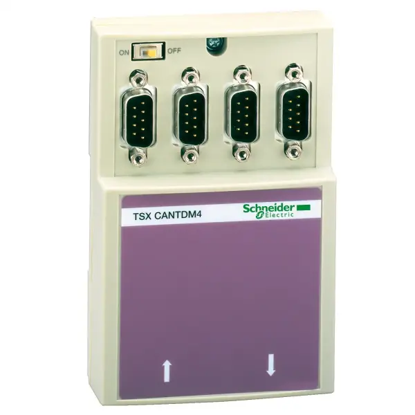 Schneider Electric - TSXCANTDM4 - CANopen tap bağlantı kutusu - 1 vidalı terminal bloğu ve 4 SUB-D9 - 1