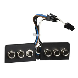 VW3L40420 - eklenti - 2 I/O sinyali için 4 dişi M8 + güvenli tork kapatma emniyeti için 2 erkek M8 - 1