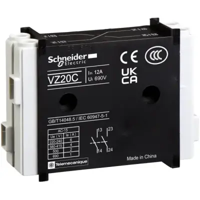 Schneider Electric - VZ7 - erken kesme/geç kapatma yardımcı kontak bloğu - VARIO - 1 NA + 1 NK - 1