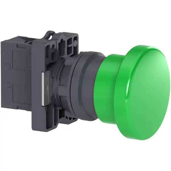 Schneider Electric - XA2EC31 - Yaylı buton Ø22 - mantar kafalı Ø40 - siyah - 1NA - 1
