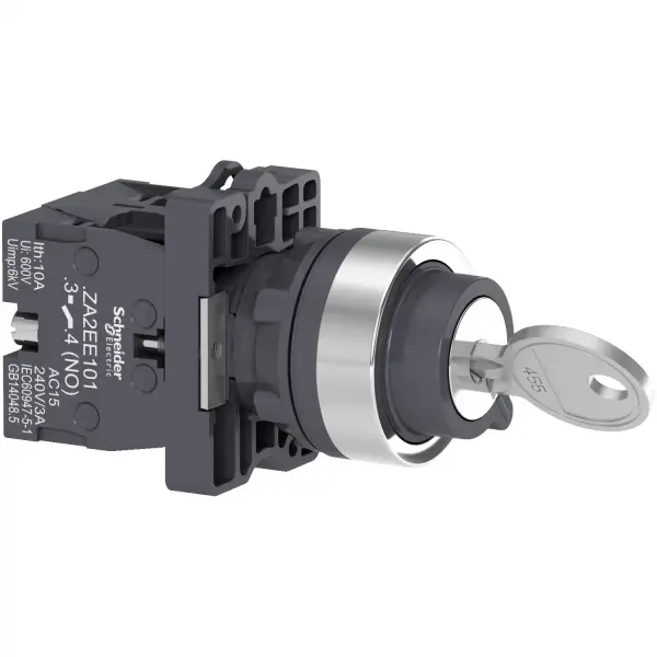 Schneider Electric - XA2EG63 - Kilitli buton - Ø22 - 2 konumlu - yay dönüşlü - 2NA - 1