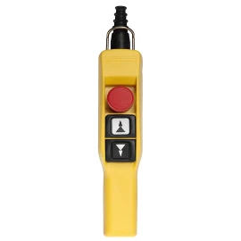 XACA2173 - Harmony XAC, Askılı kontrol istasyonu, plastik, sarı, tabanca kabzalı, 2 NO'lu 2 kılıflı buton, 1 acil durdurma NC - 1