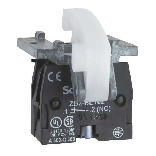Schneider Electric - XACS102 - Harmony XAC, Single Kontak blok, Yay Geri Dönüşlü, vidalı kelepçe terminali, 1 NC - 1