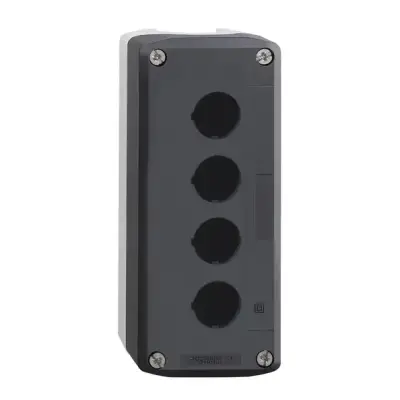 Schneider Electric - XALD04 - açık gri tabanlı koyu gri boş muhafaza kapağı - 4 kesim - 1