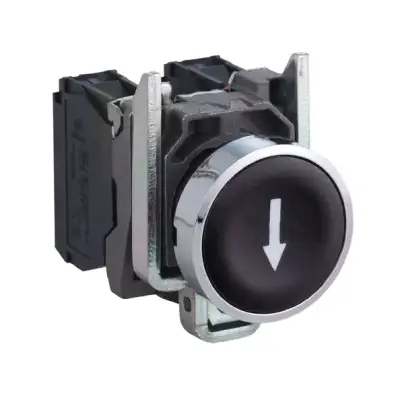 Schneider Electric - XB4BA3351 - siyah sıva altı eksiksiz Buton Ø22 yaylı dönüş 1NA 