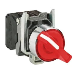  XB4BK124B5 - kırmızı eksiksiz ışıklı mandal buton Ø22 2 konumlu sabit 1NA+1NK 24V - 1