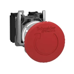  XB4BS8444 - Harmony XB4, Acil durdurma kapatma, metal, kırmızı mantar, Ã˜40, Ã˜22, tetikleme mandalı tetikleme için çevirme, 2 NC - 1