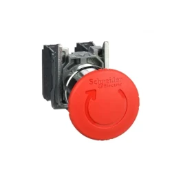  XB4BS8445 - kırmızı Ø40 Acil durdurma Buton Ø22 tetik mandllm dönd serb bırakıln 1NA+1NK - 1