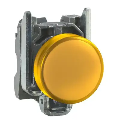 Schneider Electric - XB4BVB5 - 24V entegre LED'li turuncu eksiksiz pilot ışığı Ø22 düz lens - 1