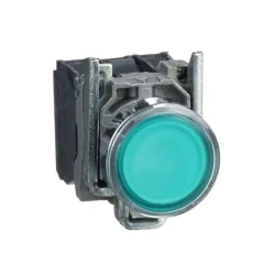  XB4BW33B5 - yeşil sıva altı eksiksiz ışıklı Buton Ø22 yaylı dönüş 1NA+1NK 24V - 1